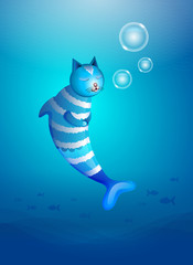 cat fish in the sea