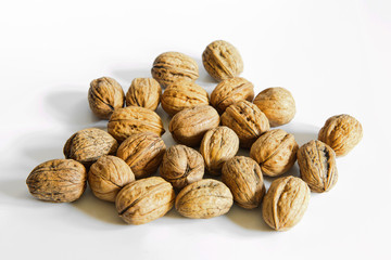Nueces Sobre Fondo Blanco
