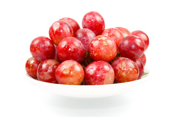 red grape isolated on white