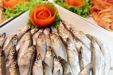 small Mediterranean fish at market
