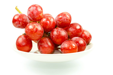 red grape isolated on white