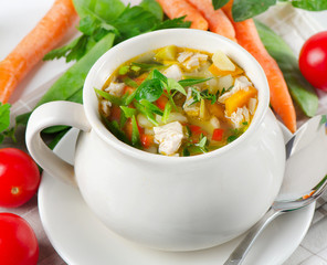 Vegetable chicken Soup