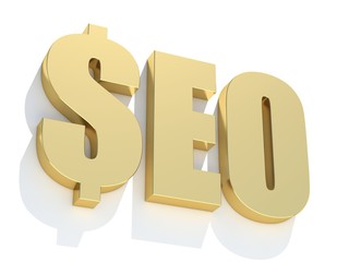 SEO leads to profit - golden symbol