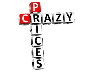 3D Crazy Prices Crossword