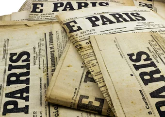 Papier Peint photo Lavable Journaux Ancien journaux Paris