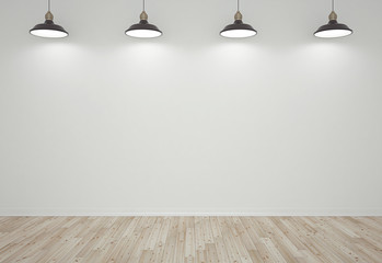 wall and lamps - obrazy, fototapety, plakaty