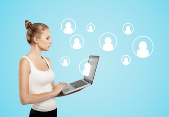 woman with laptop