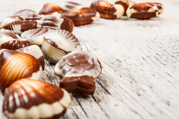 Swiss chocolate seashells