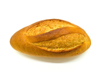 Bread on white background