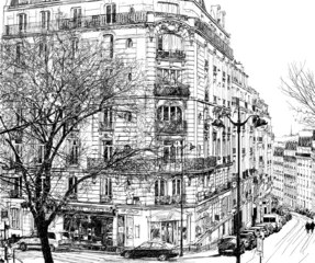 Papier Peint photo autocollant Art Studio Paris sous les premières neiges de l& 39 hiver