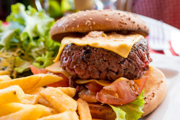 American cheese burger