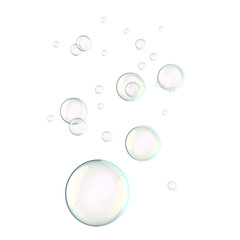 Soap bubbles floating in the air