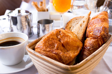 coffee and croissants