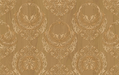 wooden structure with ornamental pattern