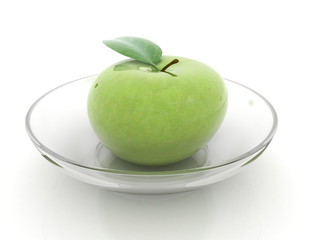apple on a plate