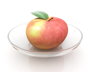 apple on a plate