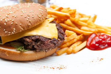American cheese burger