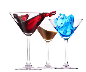 alcoholic cocktail set  splash