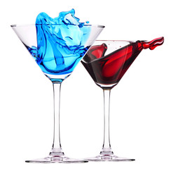 alcoholic cocktail set  splash