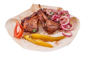 Shish kebab from mutton