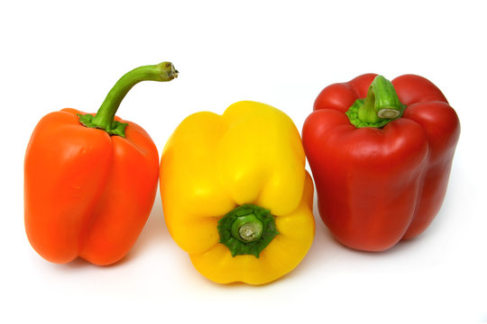Drei Paprika Schoten