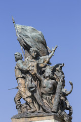 Statue on Monumento a Vittorio Emanuele II in Piazza Venizia, Ro