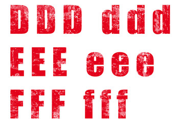 Stempel Buchstaben, Ziffern, Sonderzeichen © mekcar