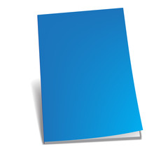 Empty blue  brochure. Vector illustration.