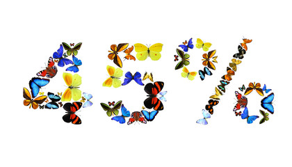 45 Prozent - Schmetterlinge