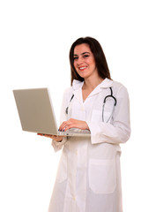 female doctor with notebook