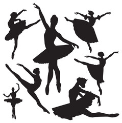 ballet vector silhouettes © yuriks