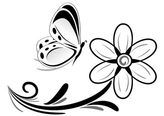 farfallina e margherita tattoo