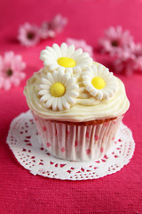Cupcake with flowers