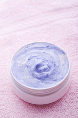 Obraz na płótnie Canvas homemade natural blue skincare balm