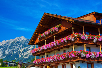 Fototapeta na wymiar Alpy tradycyjny dom