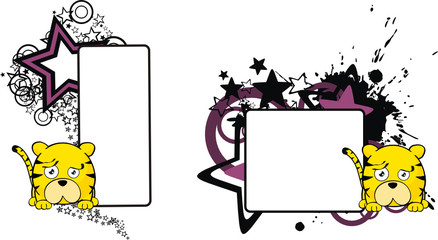 tiger ball cartoon copyspace