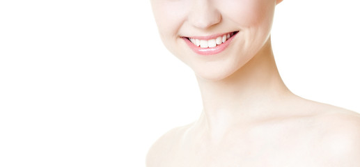 Beautiful smile of a young woman