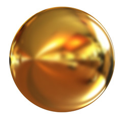 Gold Ball 3d render