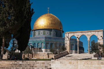 Fototapeta na wymiar Wzgórze Świątynne w Jerozolimie