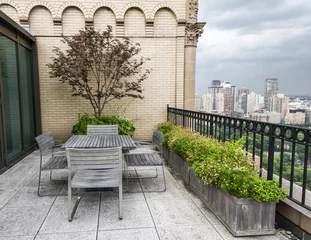 Keuken spatwand met foto New York City Central Park view from terrace in Manhattan © Michael Cola