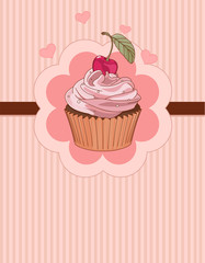Beautiful cupcake place card