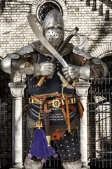 Photo sur Aluminium Chevaliers Le chevalier croise ses armes