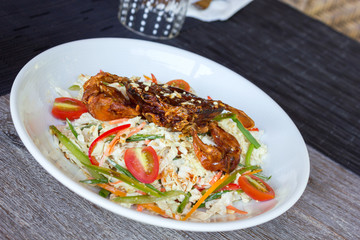 Soft shell crab salad