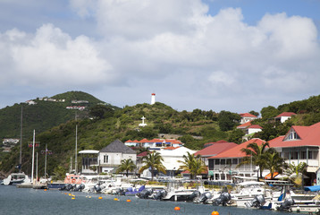 Waterfront at Gustavia Harbor, St Barths.