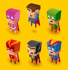 Photo sur Plexiglas Super héros Ensemble de super-héros