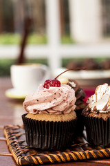 Cupcake with coffee
