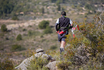 hard marathon mountain race, descent