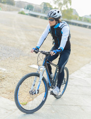 Naklejka premium Portrait Of Young Male Cyclist