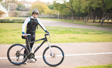 Fototapeta premium Happy Young Male Cyclist