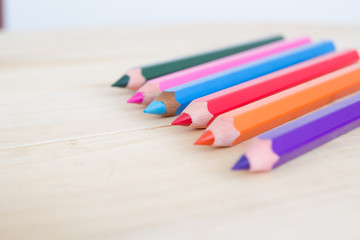 Fototapeta premium Set of color pencils